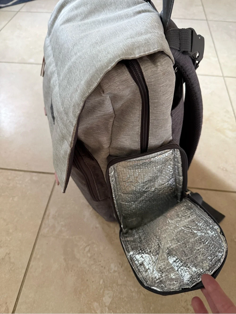 Eddie Bauer Gray and Pink Travel Backpack
